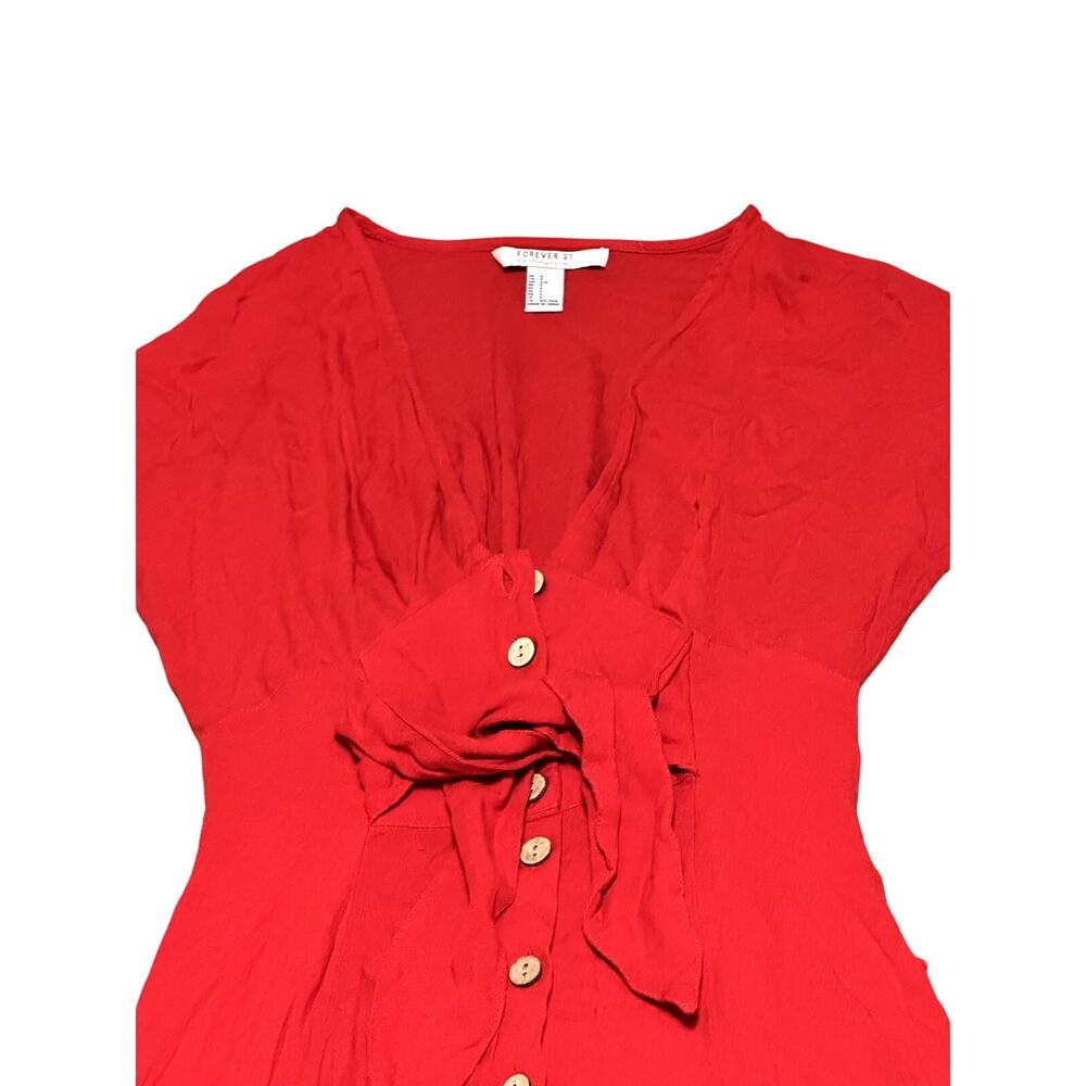 Forever 21 Red Midi Dress - Picture 2 of 3
